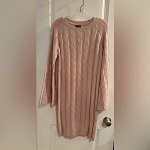 POL Blush Pink Knit Sweater Dress